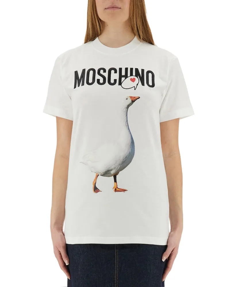 Moschino Gänse" T -Shirt White
