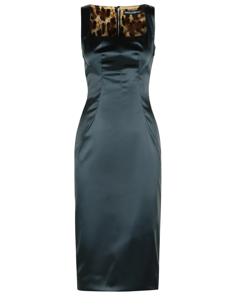 Dolce & Gabbana Kleid in schwarzer Acetatmischung Grey
