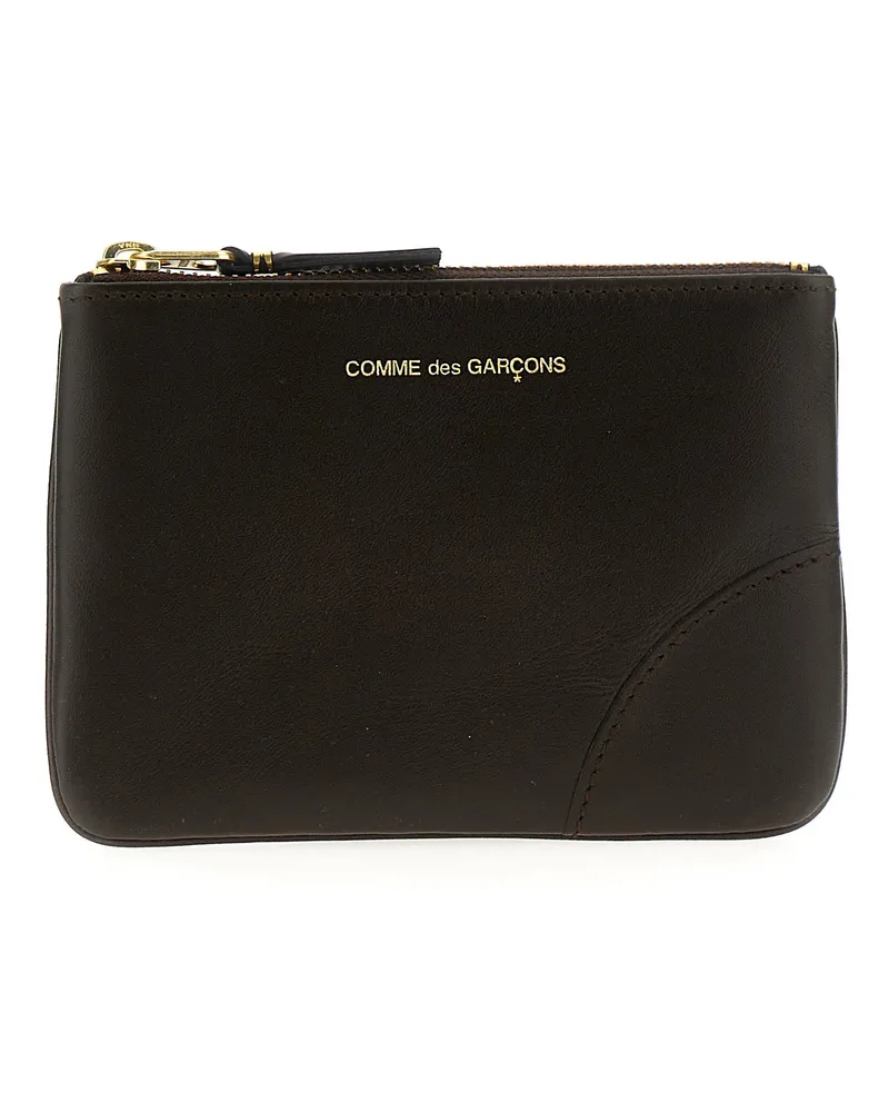 Comme des Garçons Comme des Garçons Brieftasche Logo Leder Brieftasche Braun