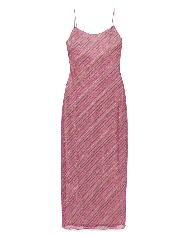 Oséree Oseee Shiny Stripes Langes Kleid 