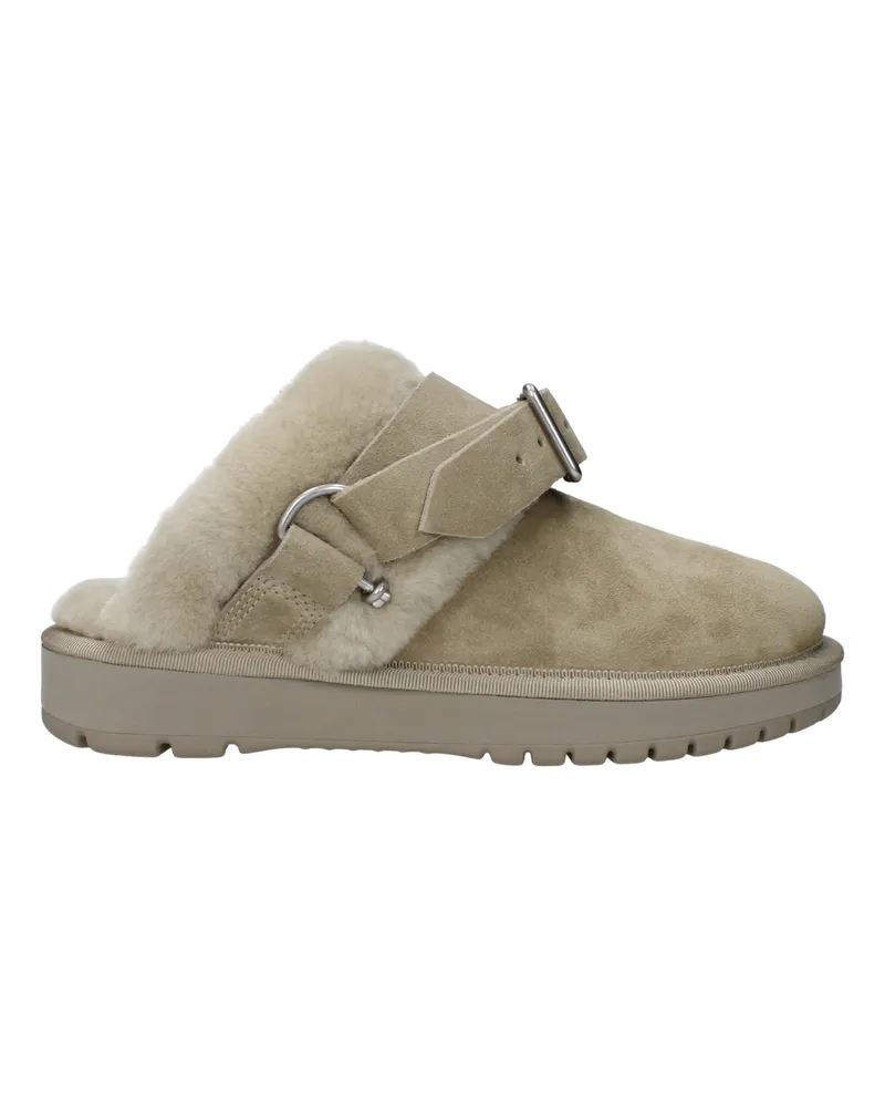 Burberry Pantoffeln und Hufe Frauen Wildledergrün/Jäger -
