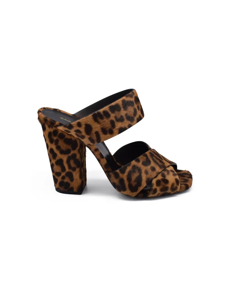 Saint Laurent Gurtsandalen Brown