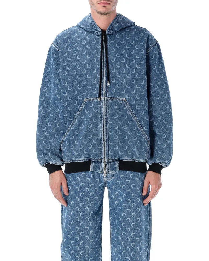 Marine Serre Mäntel Blau Blue