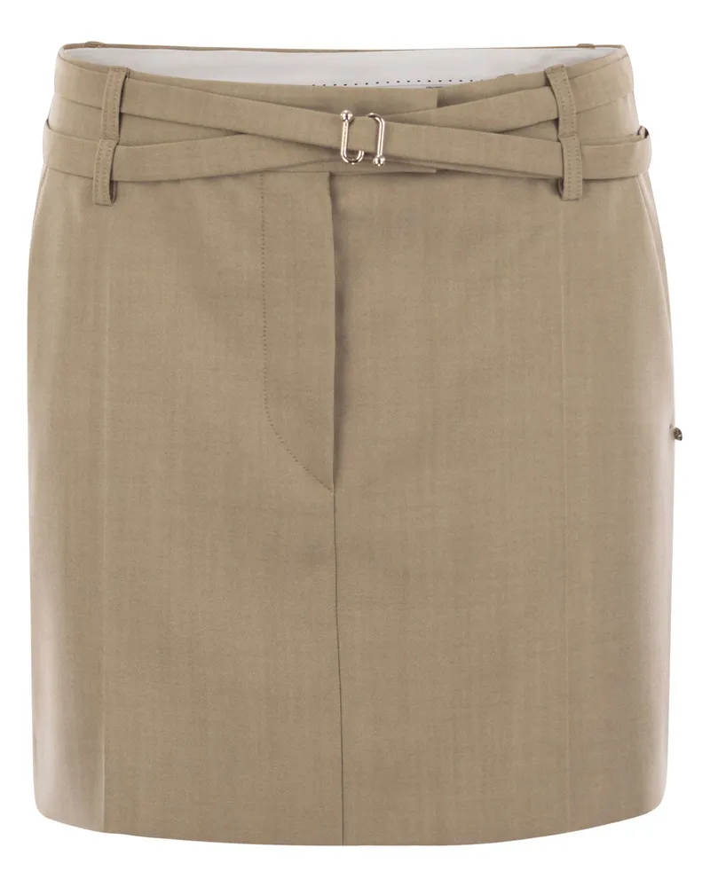 SPORTMAX fify Minirock mit Gürtel Beige