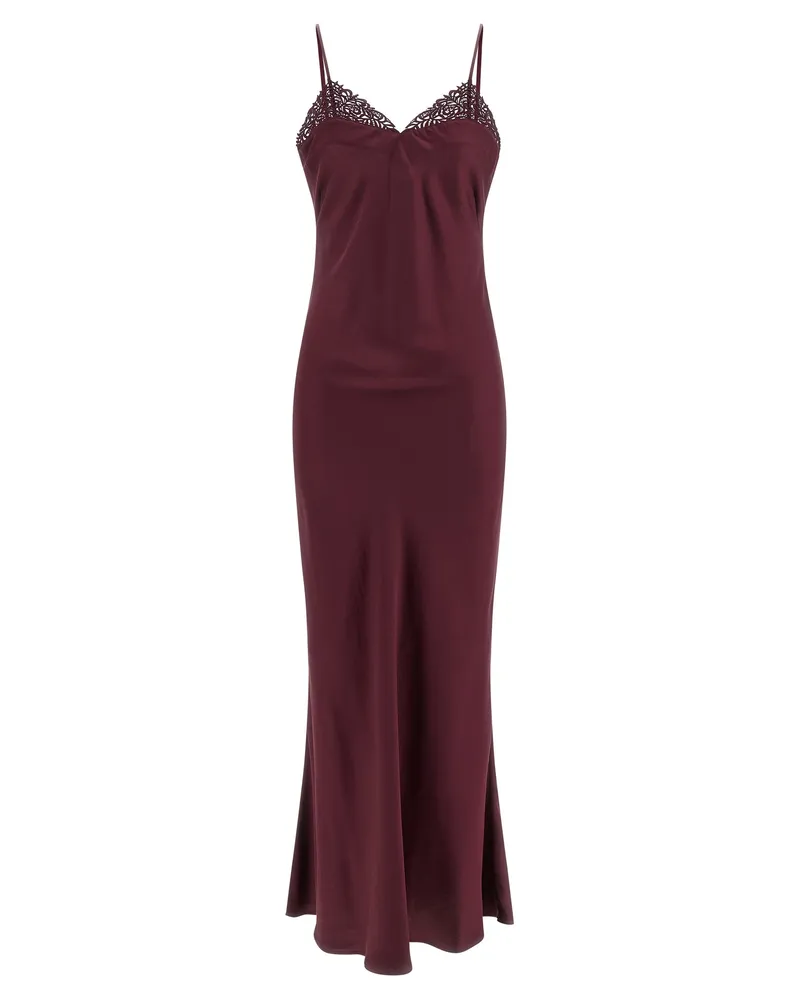 Twin-Set Slip Dress Bordeaux