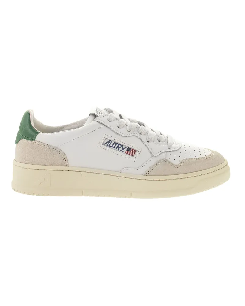 AUTRY Turnschuhe mit niedrigem Leder und Wildleder White
