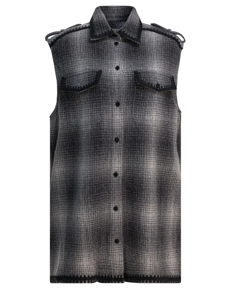 Golden Goose Chemisier-Kleid aus Wollmischung von Grey