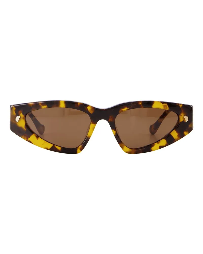 Nanushka Crista Sonnenbrille  Acetat Gelb Orange