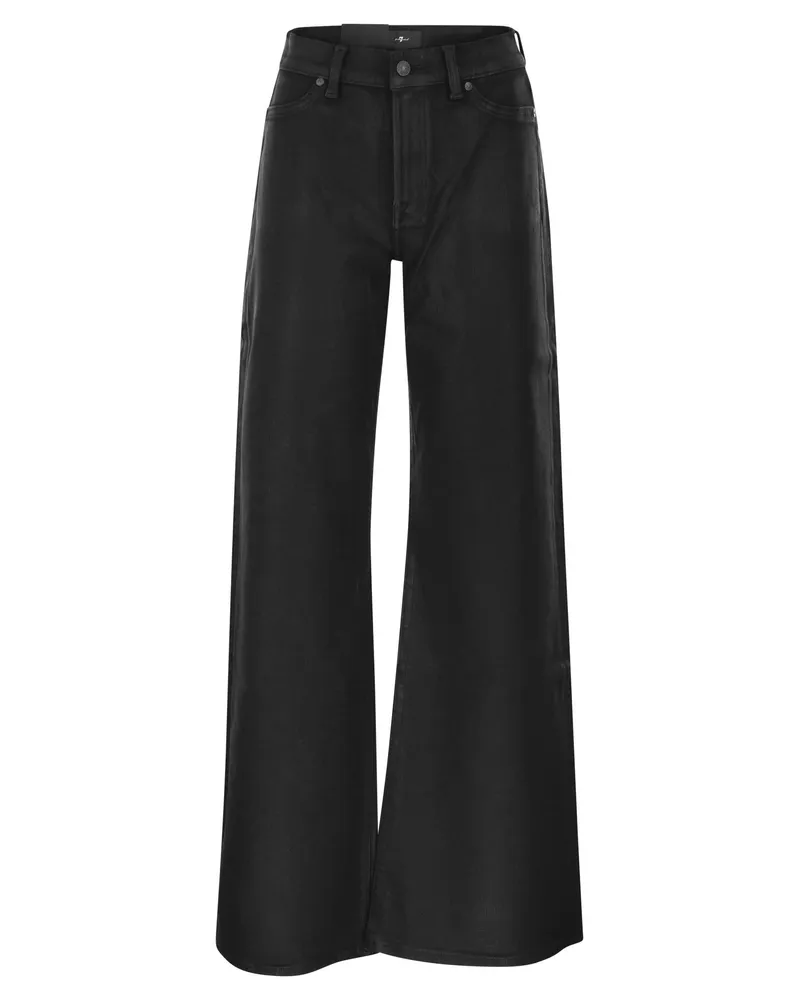 7 for all mankind Lotta Schlagjeans mit hoher Taille Black