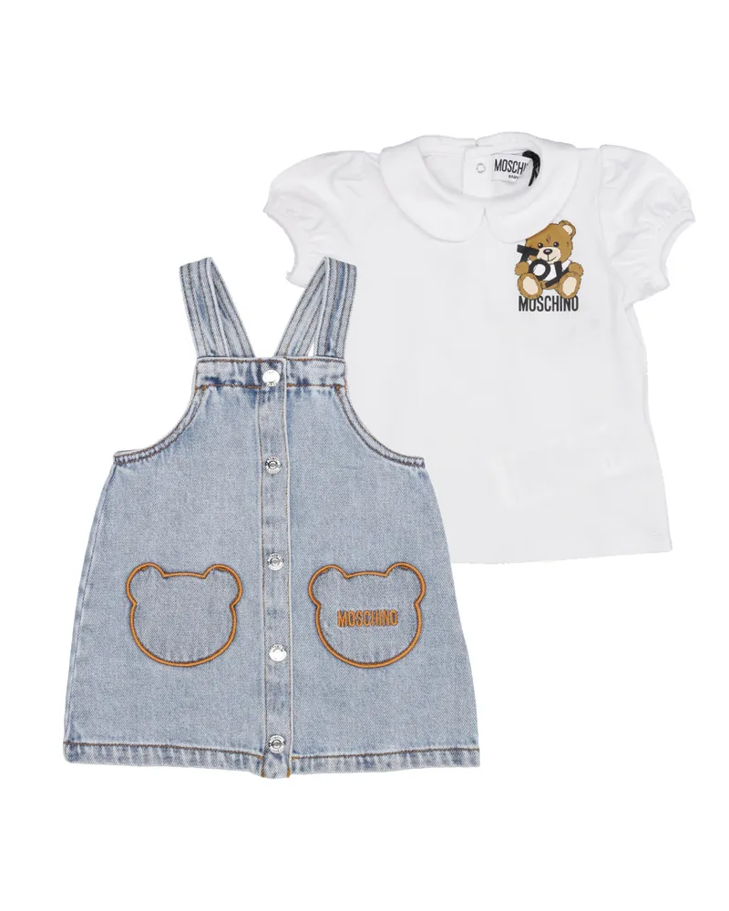 Moschino Kleider Bianco+denim
