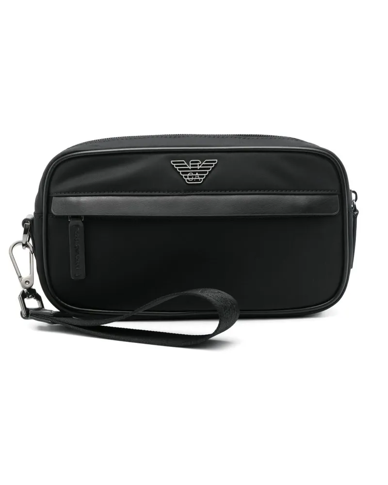 Emporio Armani Nylon Washbag Black