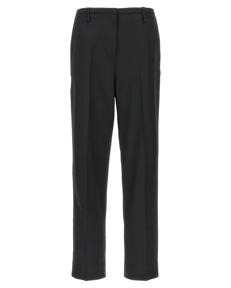Ganni Faltenhose Black