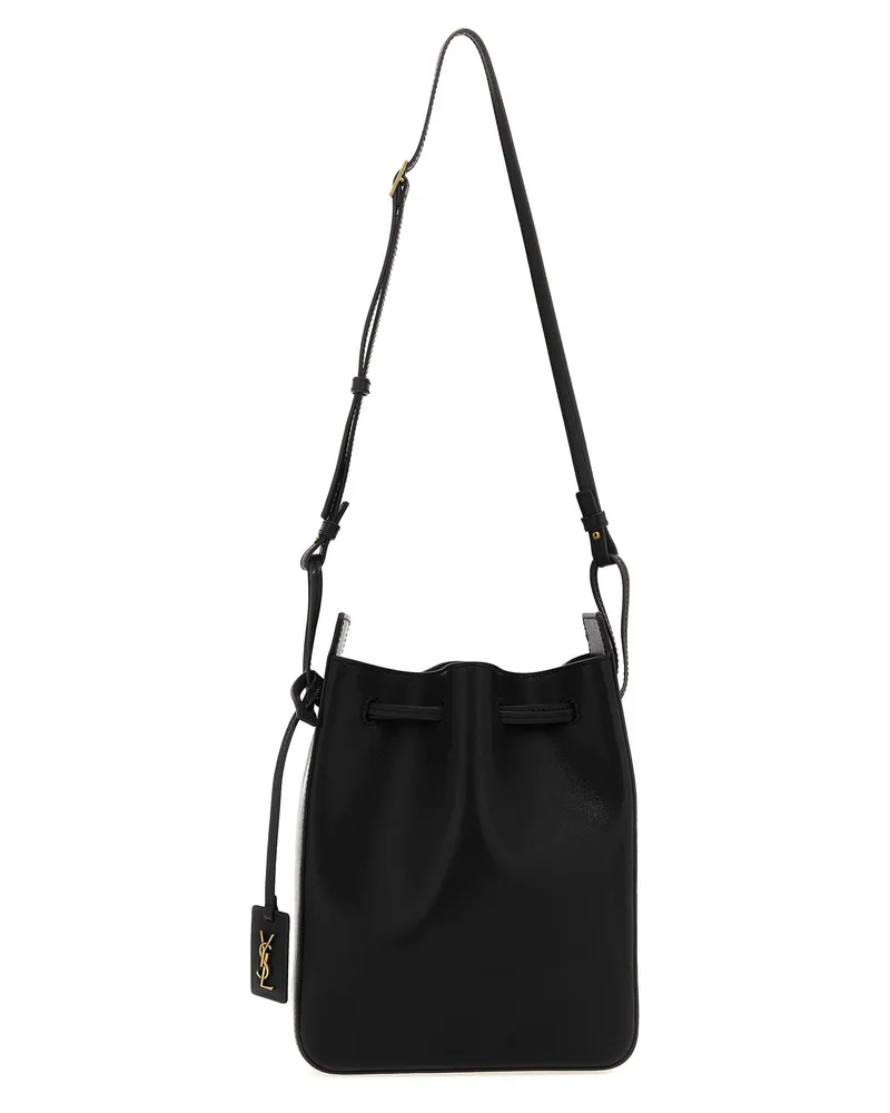 Saint Laurent Beuteltasche aus Leder Black