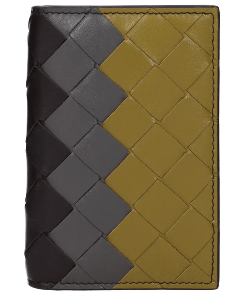 Bottega Veneta Herrens Mehrfarbiger Dokumentenhalter aus Leder -