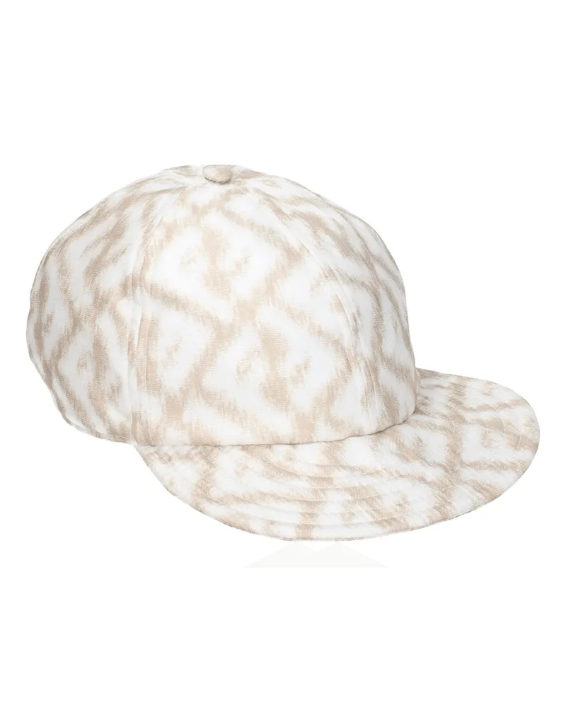 Fendi Hüte Männer Seide Beige/Weiß -