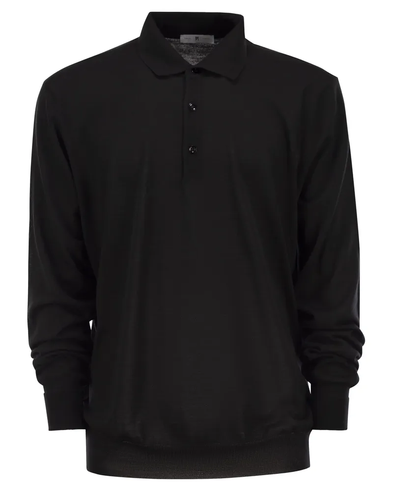 PT TORINO Wollpolo -Hemd Black
