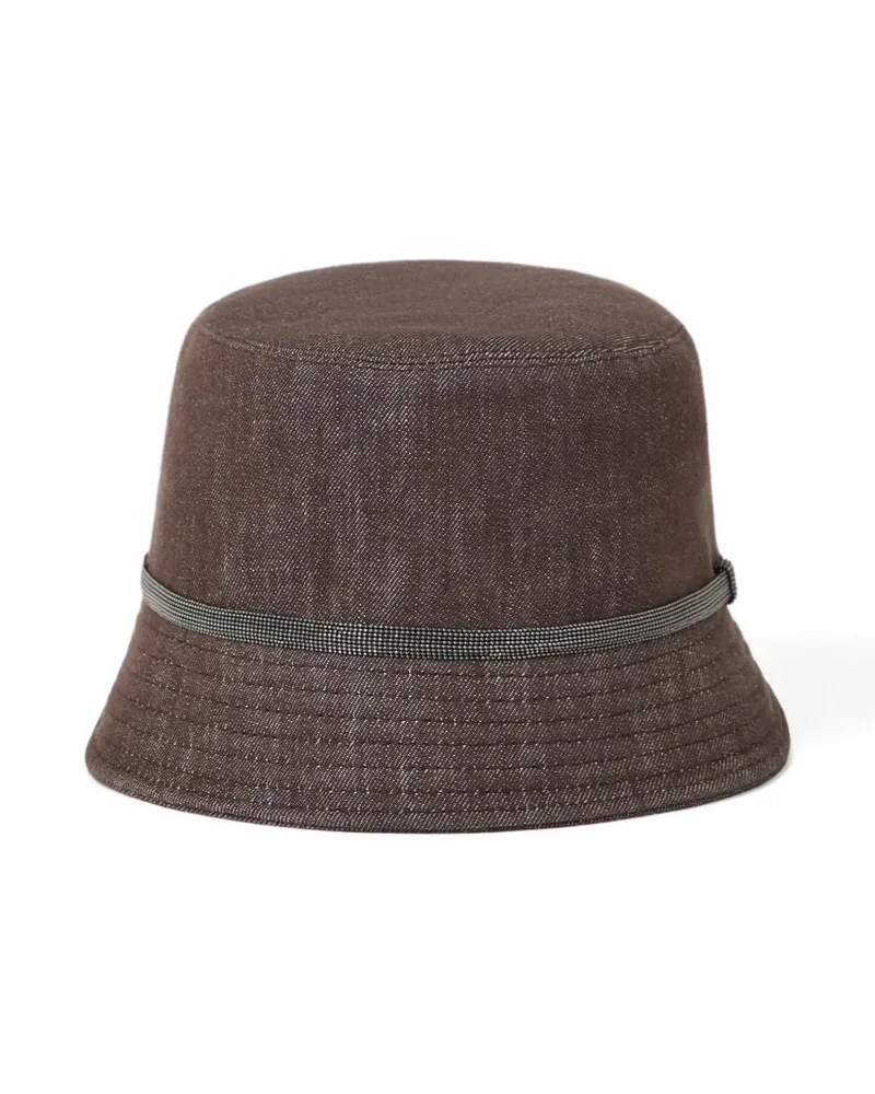 Brunello Cucinelli Baumwollschaufelhut Brown