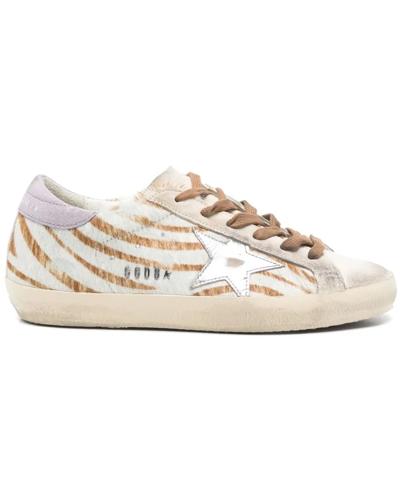 Golden Goose Golden Gänse Superstar Leder -Sneaker Zebrato