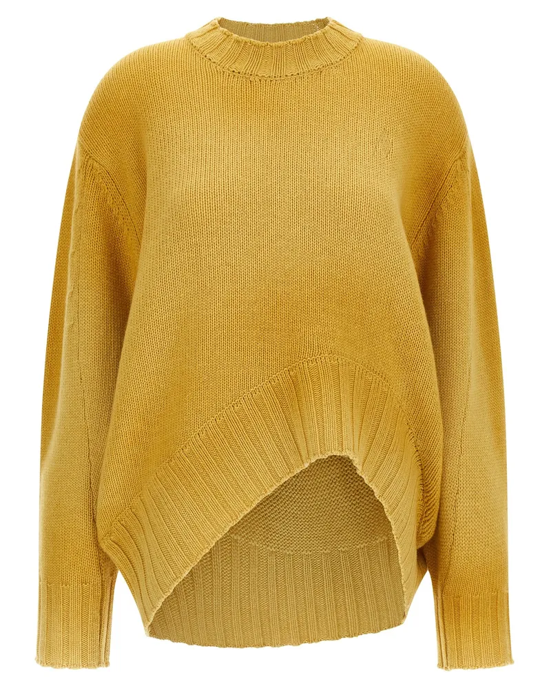 ATTICO Der Attico Logo-Stickpullover Yellow