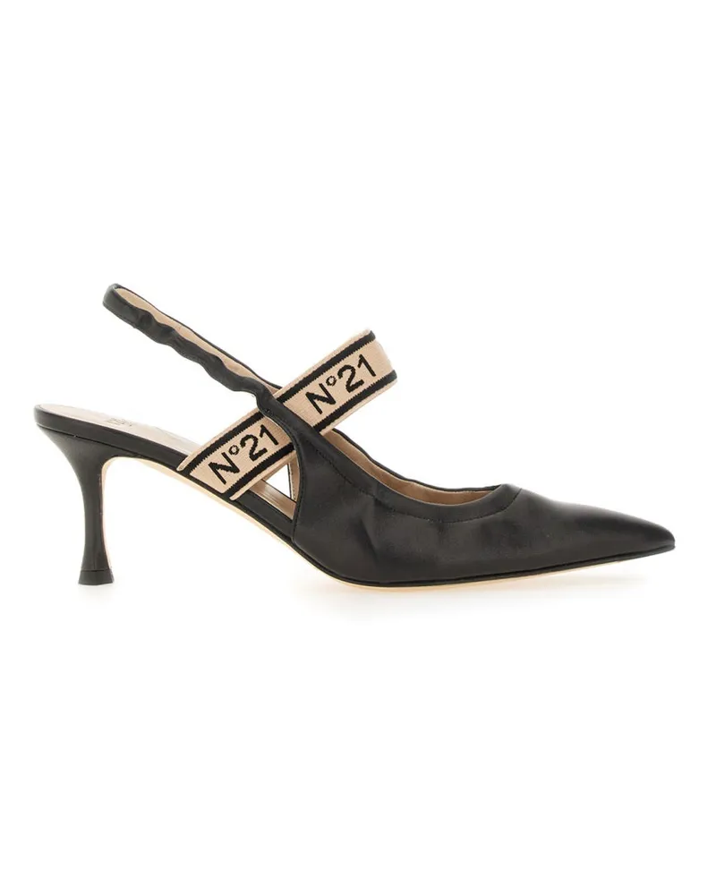 N° 21 N ° 21 Slingback mit Logo Black