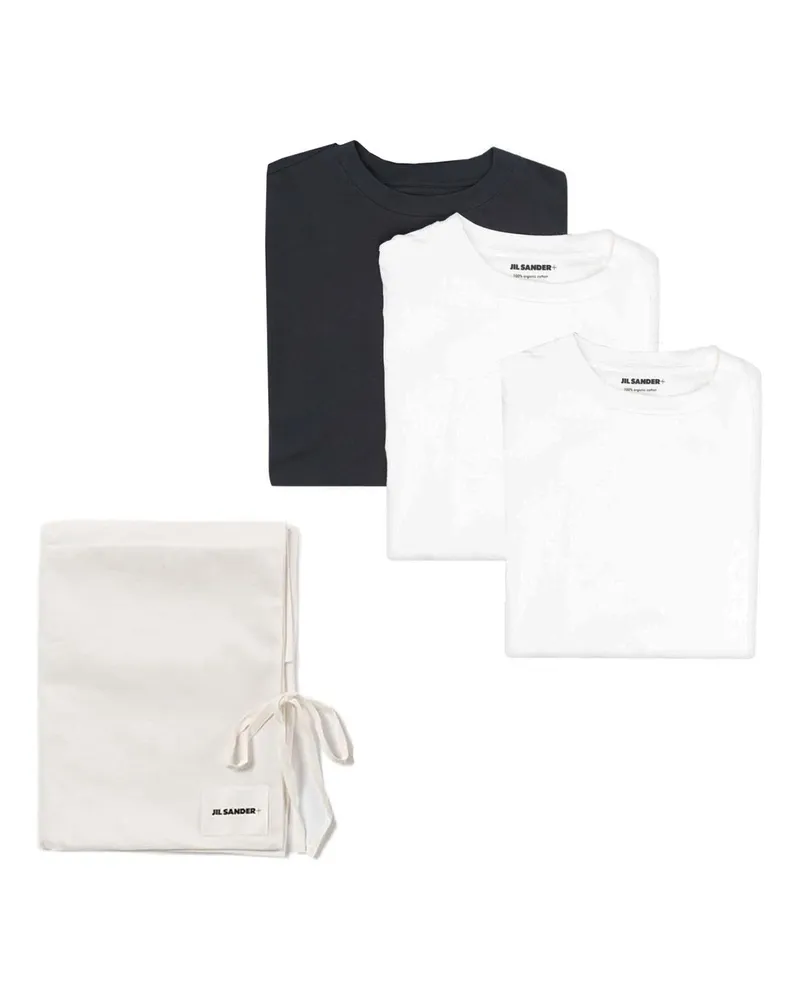 Jil Sander pack mit 3 langem Ärmel T -Shirt White