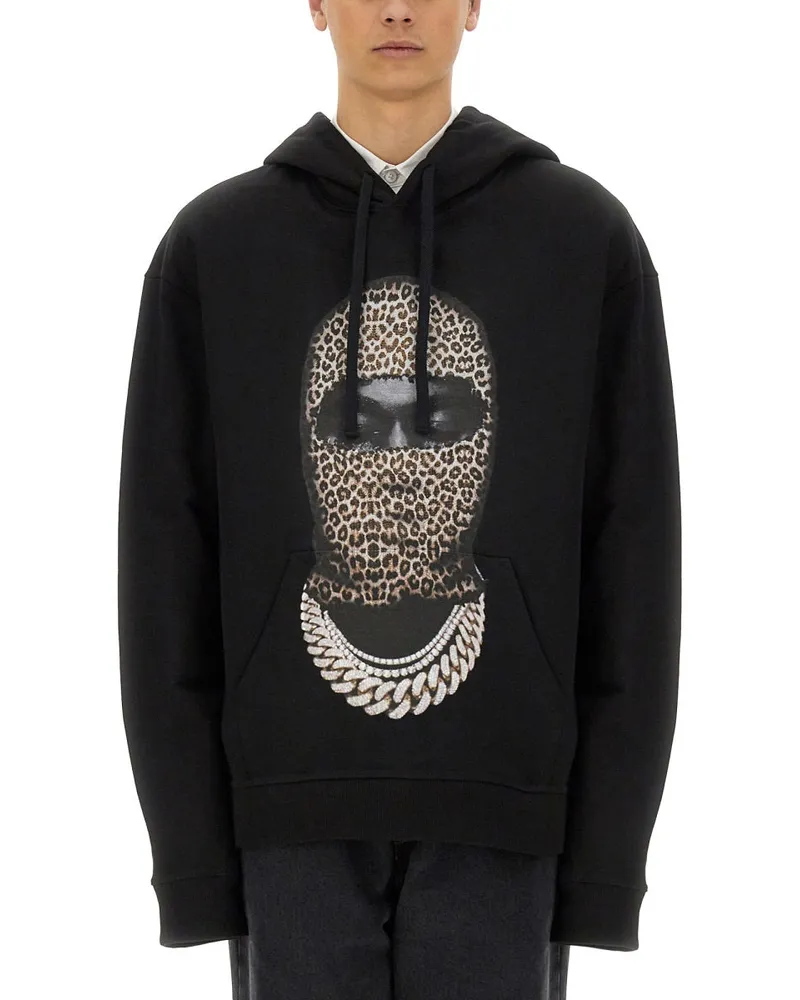 IH NOM UH NIT Leopardenmaske Print Sweatshirt Black