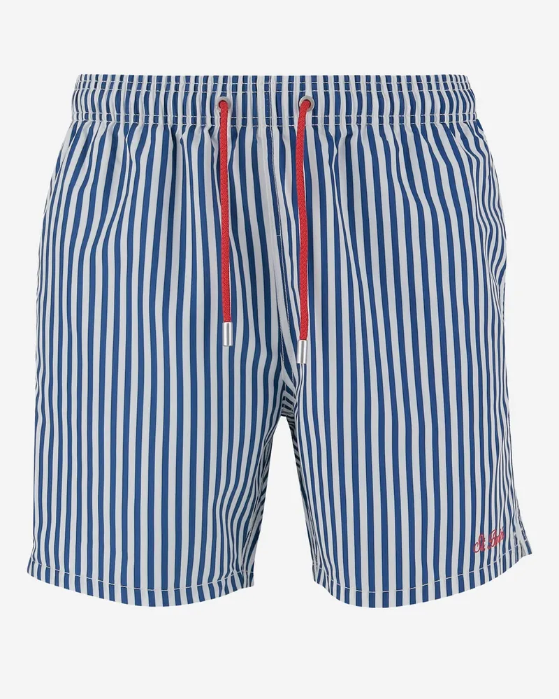 MC2 Saint Barth Striped Muster Badeanzug Blue