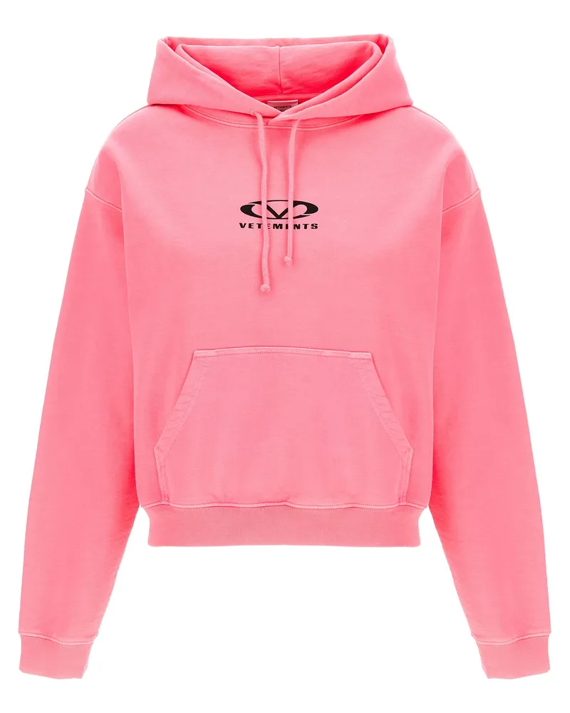 VETEMENTS Oval Logo' Hoodie Pink