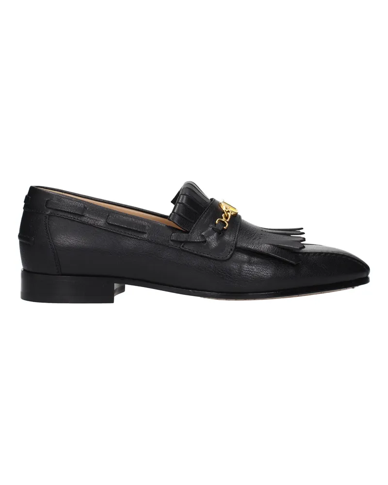 Valentino Garavani Herrens Schwarze Leder-Loafer -