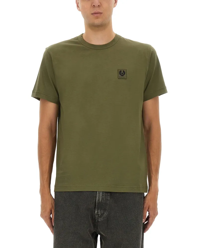 Belstaff T -Shirt mit Logo Patch Green
