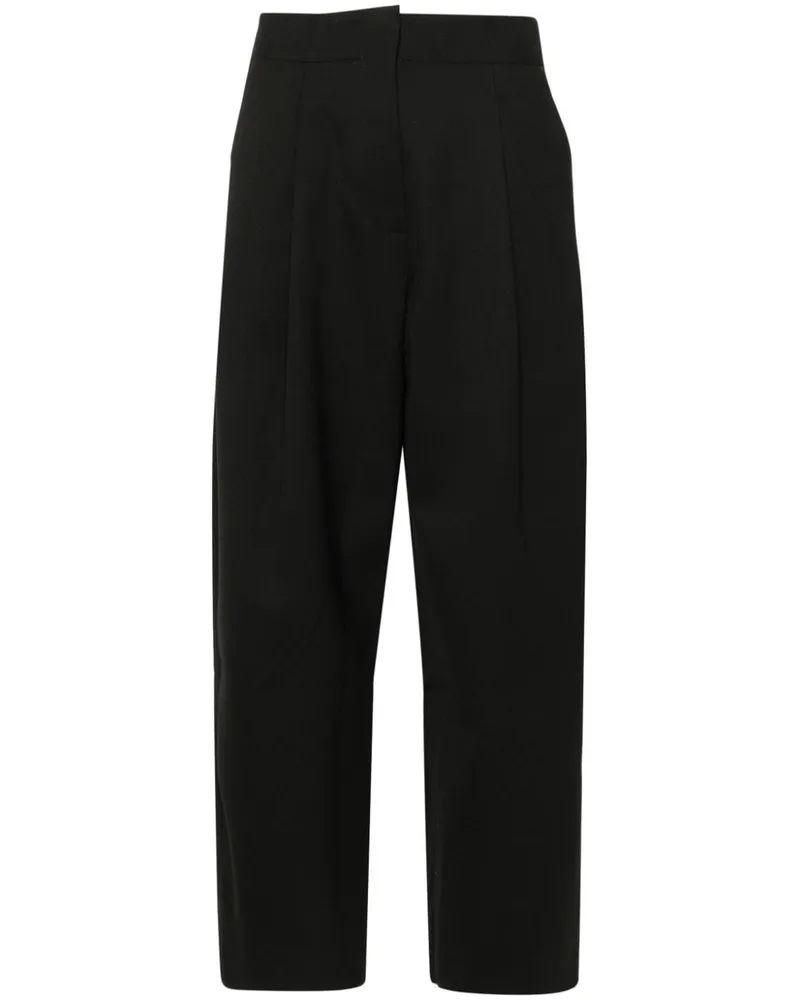Studio Nicholson Wide Bein beschnittene Hose Black