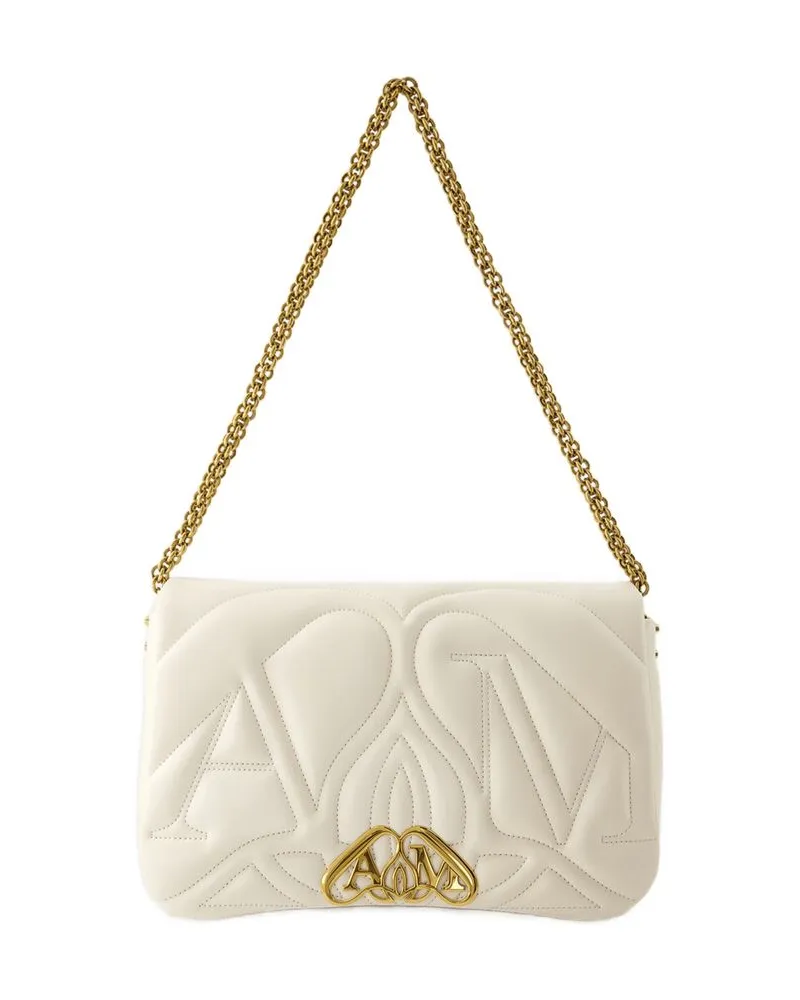 Alexander McQueen Die Seal Crossbody -Tasche Alexander Mc Queen Leder Elfenbein Beige