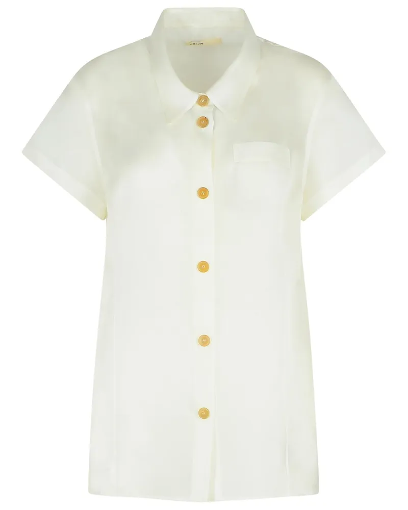 KHAITE Keefe' weißes Seidenhemd White