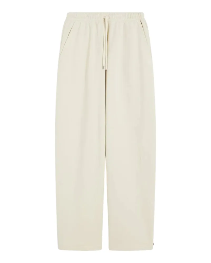SPORTMAX Weiche, leichte Fleecehose Elfenbein Avorio