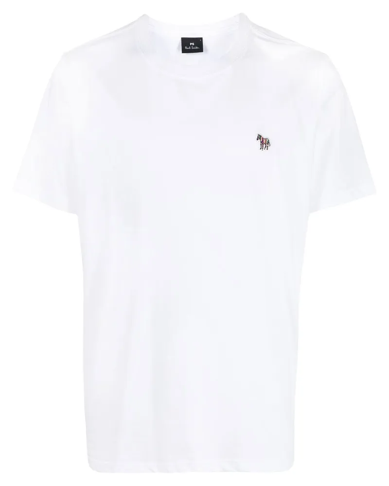 Paul Smith PS von Paul Smith Zebra Baumwoll -T -Shirt White