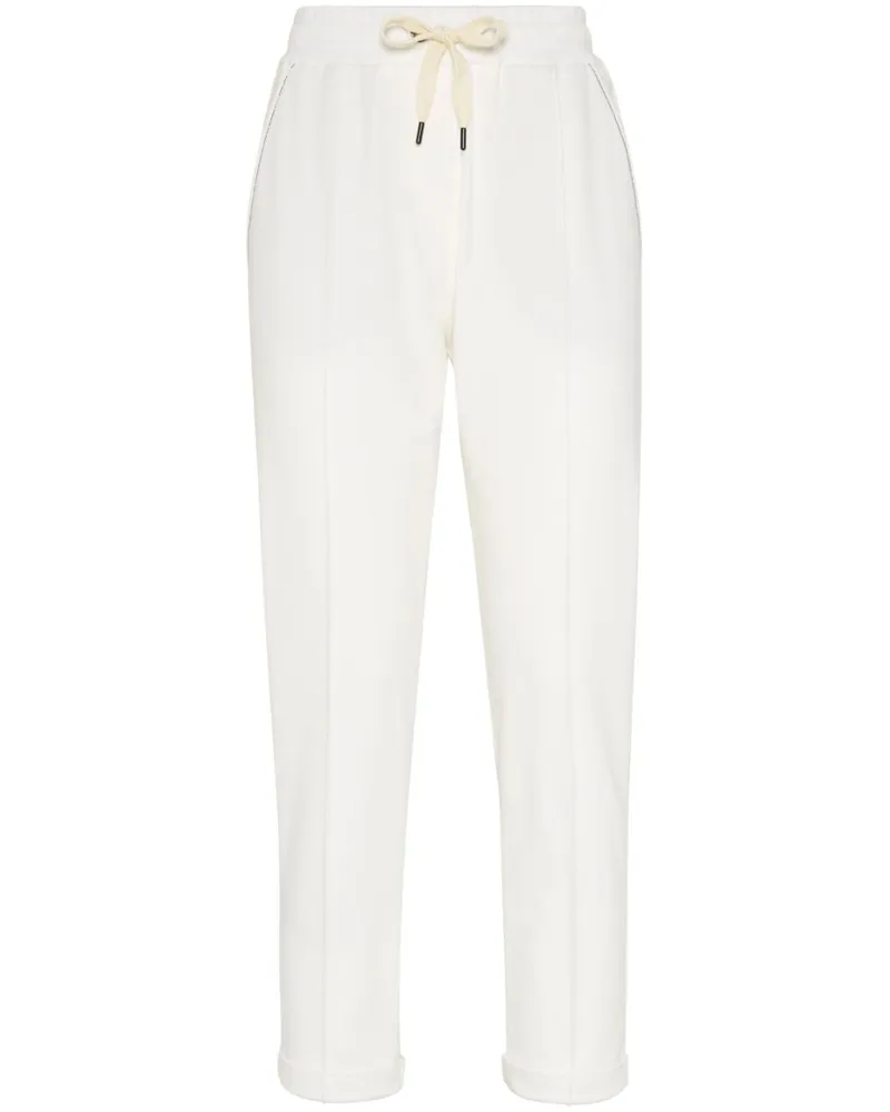 Brunello Cucinelli Baumwoll-Kordelzughose White