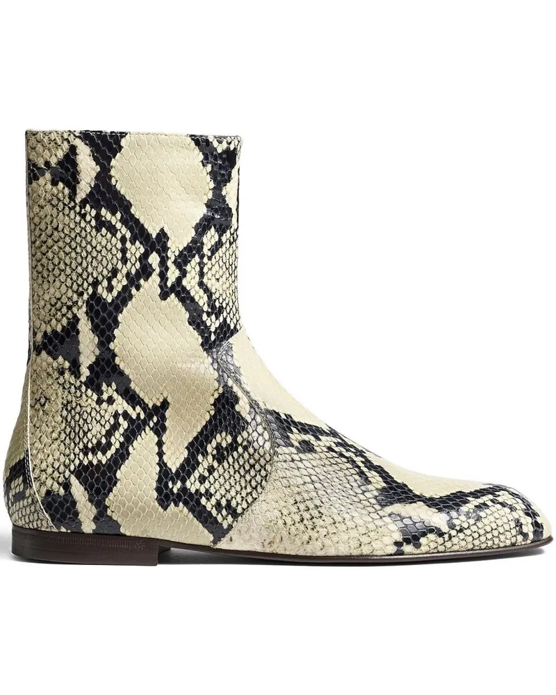 KHAITE Colt Lederstiefel Beige