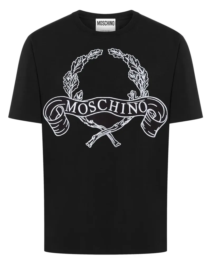 Moschino Trikot -T -Shirt mit Lorbeerdruck 1555