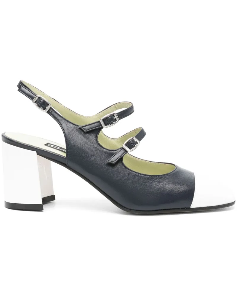 Carel Papaya Leder Slingback Pumps Blue