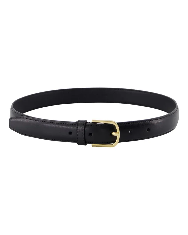 Totême Schlanker Hosengürtel Totem Leder schwarz Black