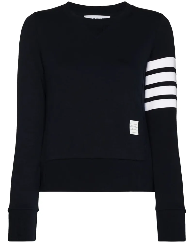 Thom Browne Sweatshirt mit gestreiften Details Blue