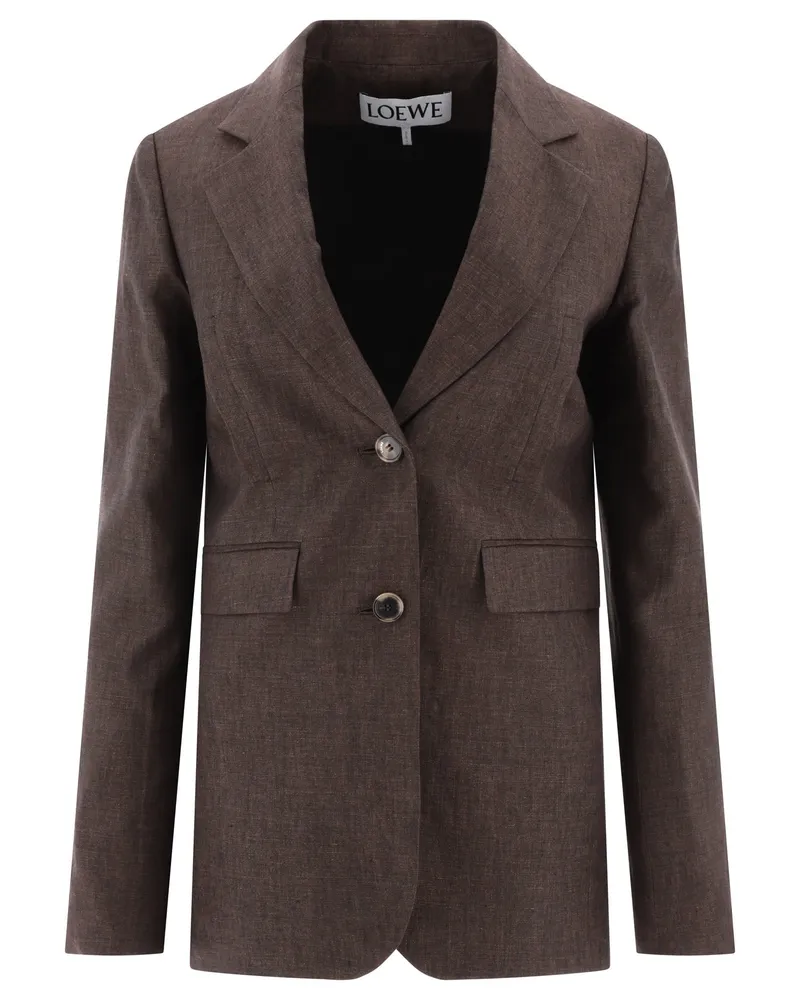 Loewe Leinenblazer Brown