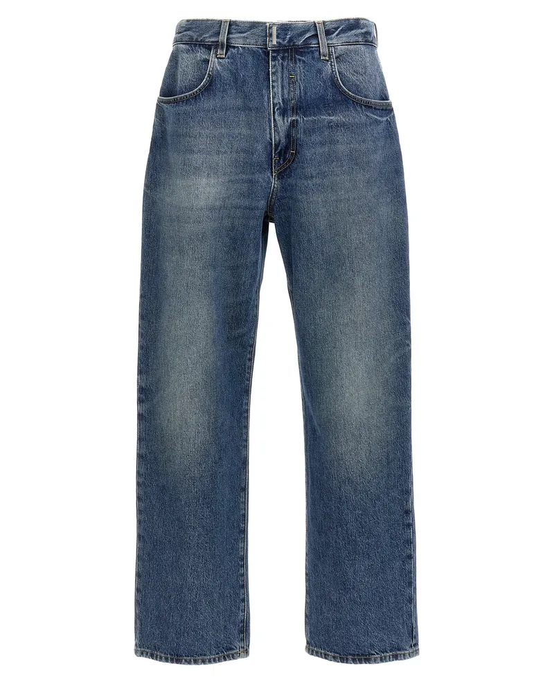 Givenchy Logo Plaque Jeans Blue