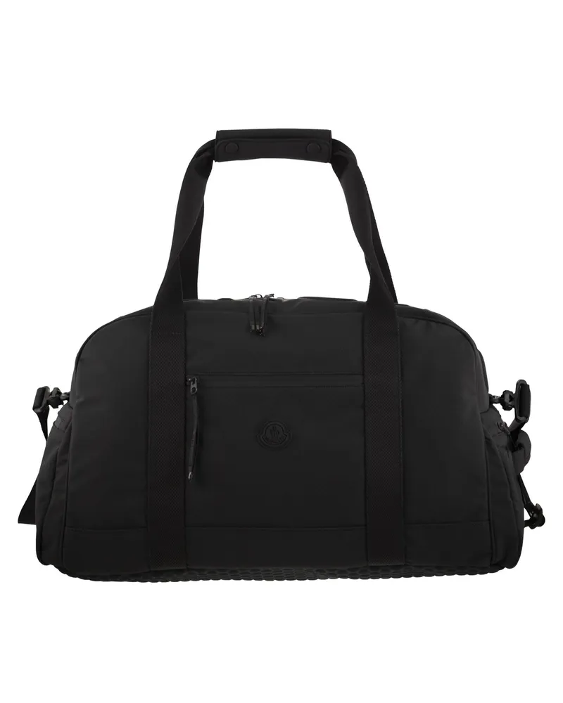 Moncler Alchemy Technical Water Repellent Nylon Duffle Bag Schwarz