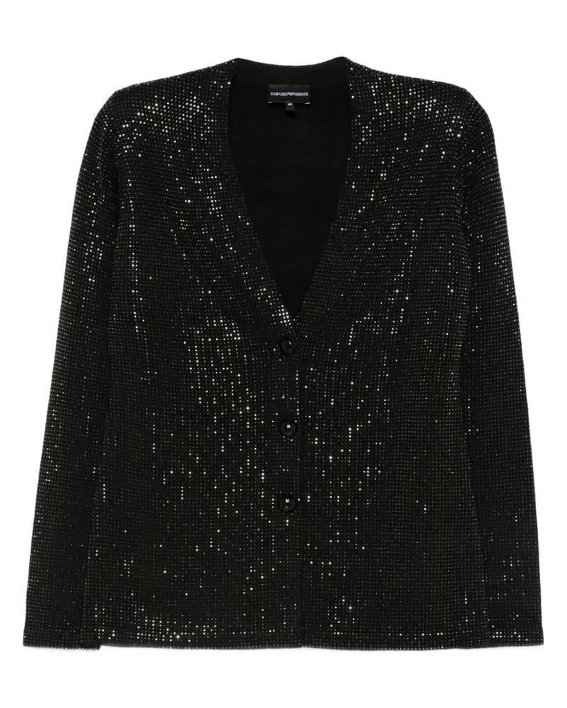 Emporio Armani Wolle Blend Single Breasted Jacke Black