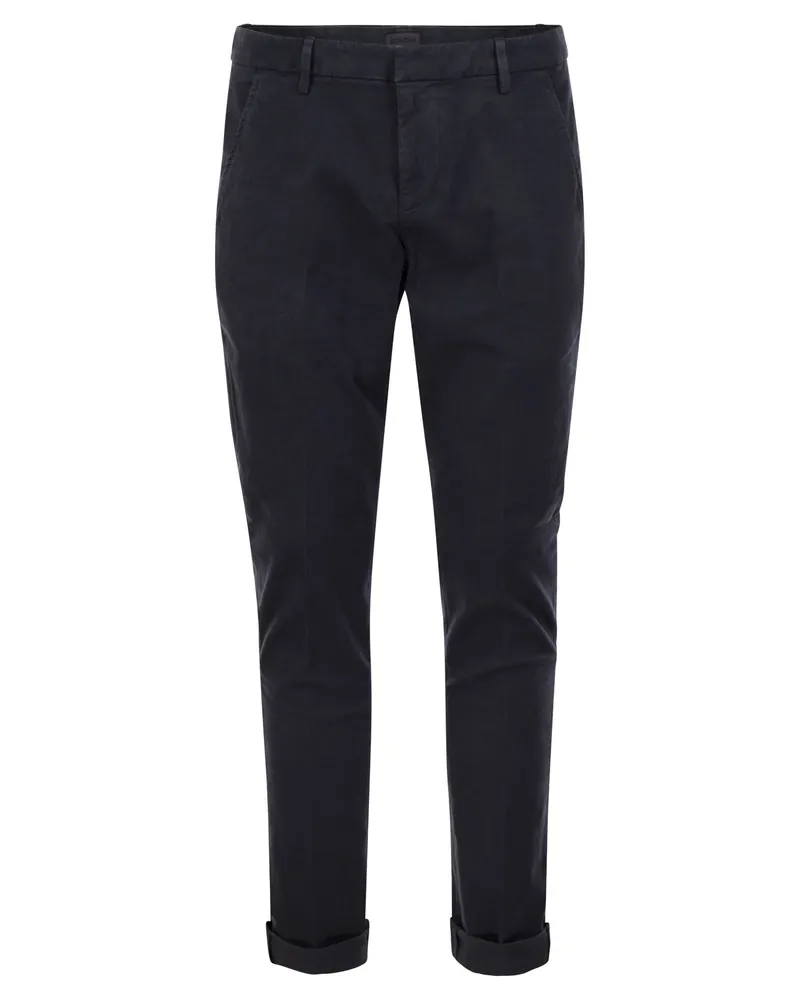 Dondup GAUBERT SLIM FIT GABARDINE HOSEER Black