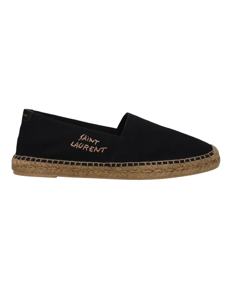 Saint Laurent Herrens Schwarze Espadrillas aus Stoff -