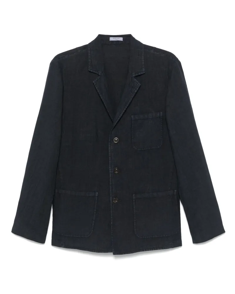 Boglioli Leinen mit Single Breasted Jacke Blue