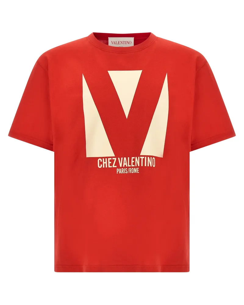 Valentino Garavani Valentino Garavani 'Chez Valentino' T -Shirt Red