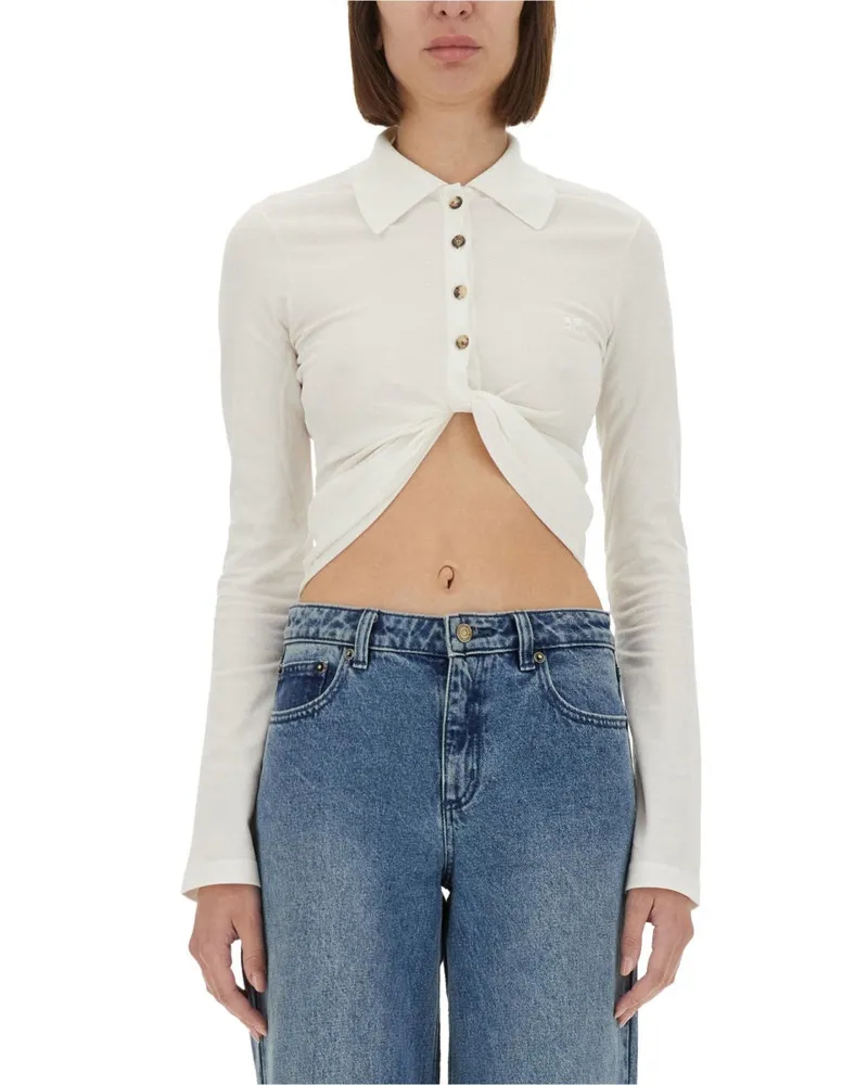Courrèges Courreves Polo Shirt "Twist White